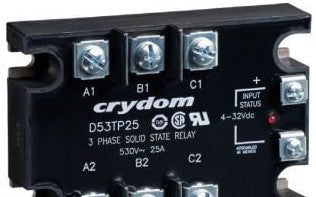 Crydom Relays D53TP50D - Solid State Relay, 3-P, 50A, 480VAC, 4-32VDC (D53TP50D)
