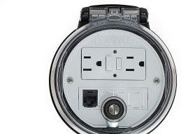 Panduit Remote Access Interfaces DAP4BC-G0-5 - Data Access Port, 4in. Base, GFCI Outlet, CAT (DAP4BC-G0-5)