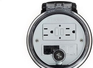 Panduit Remote Access Interfaces DAP4BC-G0-5U - Data Access Port, 4in. Base, GFCI Outlet (DAP4BC-G0-5U)