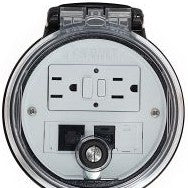 Panduit Remote Access Interfaces DAP4BC-G3-5 - Data Access Port, 4in. Base, GFCI Outlet, CAT (DAP4BC-G3-5)