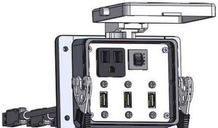 Mencom Remote Access Interfaces DP1-3USB-06-R-32 - SINGLE OUTLET, 3USB 6ft. CBLS (DP1-3USB-06-R-32)