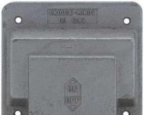 Crouse Hinds Electrical Box Covers DS1282 - Eaton Crouse-Hinds series DS snap switch cover (DS1282)