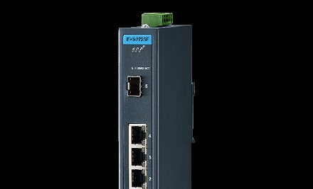 Advantech Ethernet Switches EKI-2725F-AE - 4 GE + 1 SFP Ind. Unmanaged Switch (EKI-2725F-AE)