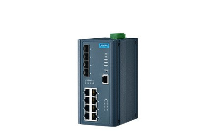 Advantech Ethernet Switches EKI-7712E-4FPI-AE - 8FE+4SFP with POE wide temp (EKI-7712E-4FPI-AE)