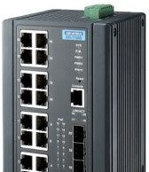 Advantech Ethernet Switches EKI-7720G-4FPI-AE - 16GE PoE + 4G SFP Managed Switch w/ Wide (EKI-7720G-4FPI-AE)