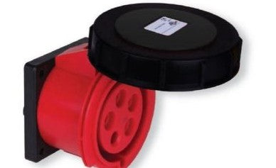 Altech Plugs & Receptacles F42S55A - Receptacle, 3P-4W, 30A, 480V, IP67, Red, 7 O (F42S55A)