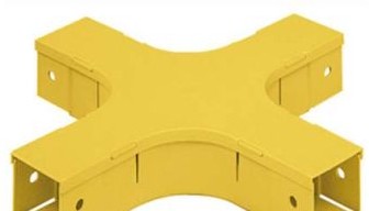Panduit Raceways FFWC2X2LYL - The FiberRunner 2x2 4-Way Cross Fitting (FFWC2X2LYL)