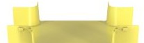 Panduit Raceways FRFWC12X4LYL - The FiberRunner 12x4 4-Way Cross Fitting (FRFWC12X4LYL)