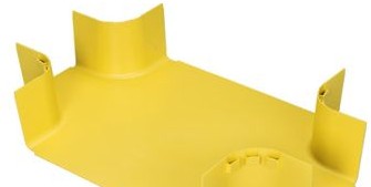 Panduit Raceways FRFWC12X4W4LYL - The FiberRunner 12x4 4-Way Cross Fitting (FRFWC12X4W4LYL)