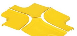 Panduit Raceways FRFWCSC12W6LYL - The FiberRunner 12x4 4-Way Cross Cover (FRFWCSC12W6LYL)