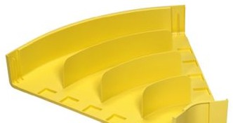 Panduit Raceways FRH4524X4LYL - The FiberRunner 24x4 Horizontal Fitting (FRH4524X4LYL)
