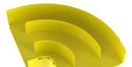 Panduit Raceways FRRA12X4LYL - The FiberRunner 12x4 Horizontal Right-Angle (FRRA12X4LYL)