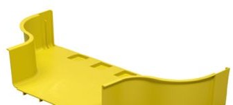 Panduit Raceways FRRF2412LYL - The FiberRunner Fitting attaches to a 24x4 (FRRF2412LYL)