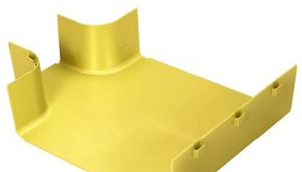 Panduit Raceways FRT12X4W4LYL - The FiberRunner 12x4 Horizontal Tee creates (FRT12X4W4LYL)