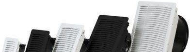 Arieltech Fans FTEC26D4X-12DSBS - 10IN FAN FILTER, 12 VDC, IP 54, RAL 7032 (FTEC26D4X-12DSBS)