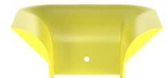 Panduit Raceways FTR4X4LYL - The FiberRunner 3-Sided Vertical Tee Trumpet (FTR4X4LYL)