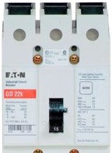Cutler Hammer GD3015 - Circuit Breaker, 3-P, 15A/480VAC, 250VDC, 22kAIC (GD3015)