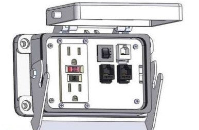 Mencom Remote Access Interfaces GF-2RJ45-RJ11-R-48 - GFI; 3RJ; 3A; SZ 48 (GF-2RJ45-RJ11-R-48)