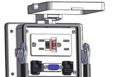 Mencom Remote Access Interfaces GF-DB9-2RJ45-32 - PIC; SZ32 W/GFCI;DB9; 2 RJ45 (GF-DB9-2RJ45-32)