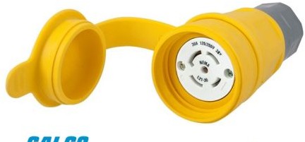 Hubbell Plugs & Receptacles HBL29W81 - CONN, W/TIGHT,3P 30A 120/208V, L21-30R,YL (HBL29W81)
