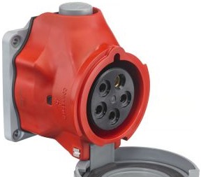 Hubbell Plugs & Receptacles HBLS530R7W - PS, IEC, SW RECP, 4P5W, 30A 277/480V, WT (HBLS530R7W)
