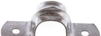 Steel City HS910-SS - 4 Inch, Two Hole Pipe Strap, Stainless Steel (HS910-SS)