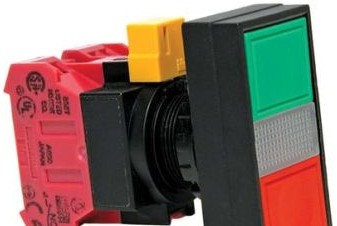 IDEC Switches HW7D-L21F1111H22G-GR1 - HW Dual PB w/PL Intrlck Flsh/Flsh (HW7D-L21F1111H22G-GR1)