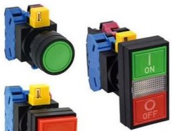 IDEC Switches HW7D-L21F2002H22G-WB1 - HW Dual PB w/PL Intrlck Flsh/Flsh (HW7D-L21F2002H22G-WB1)