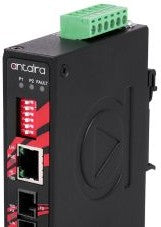 Antaira Technologies IMP-C100-M-T - Compact 10/100TX To 100FX Industrial PoE+ (IMP-C100-M-T)