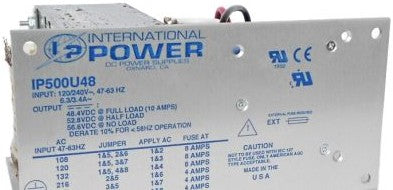 International Power Power Supplies IP500U48 - Power Supply, 48VDC, 10A, 500W, Linear (IP500U48)