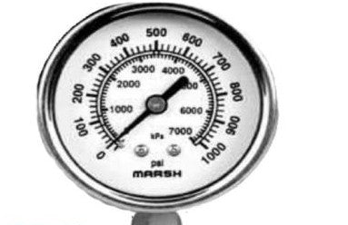 Marsh Panel Meters & Gauges J6690P - 63mm Severe Service Gauge (J6690P)