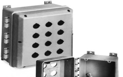 Carlon J863P - Non-metallic hinged cover enclosure with 6 openings. (J863P)