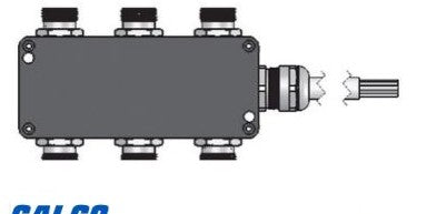 Mencom Cordsets JIN-630-008-C060 - 6 PRT MIN JBOX W/6M CABLE (JIN-630-008-C060)