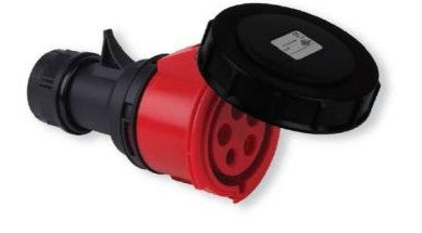 Altech Plugs & Receptacles K42S55A - Connector, 3P-4W, 30A, 480V, IP67, Red (K42S55A)