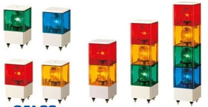 Patlite Visual Signaling Devices KJB-212-RG+EVA01 - Rotating Type Signal Tower, with alarm (KJB-212-RG+EVA01)