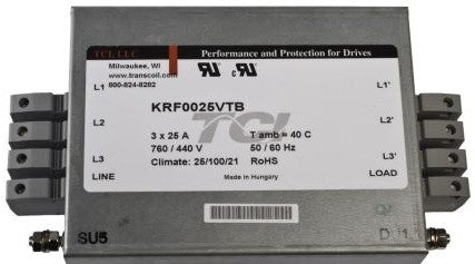 TCI Filters KRF0008ATB - TCI, EMI Filter, 3-PH, 480V, 8AMP (KRF0008ATB)