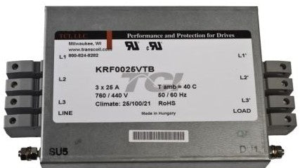 TCI Filters KRF0025ATB - TCI, EMI Filter, 3-PH, 480V, 25AMP (KRF0025ATB)
