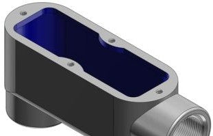 Thomas & Betts Conduit Outlet Bodies LB68 - 2 Inch Form 8, LB Conduit Body, Body Material Gray (LB68)