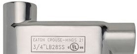 Crouse Hinds Conduit Outlet Bodies LB68SS - Eaton Crouse-Hinds series Condulet Form 8 conduit (LB68SS)