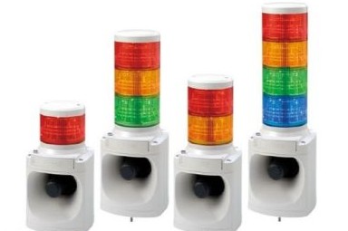 Patlite Visual Signaling Devices LKEH-102FEUL-C - LED Light and Horn, 32 pre-recorded (LKEH-102FEUL-C)