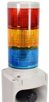 Patlite Visual Signaling Devices LKEH-302FEUL-RYB - LED Light and Horn, 32 pre-recorded (LKEH-302FEUL-RYB)