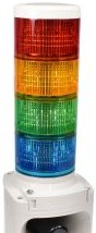 Patlite Visual Signaling Devices LKEH-402FVUL-RYGB - Voice Synthesizer, 63 sec.recording (LKEH-402FVUL-RYGB)