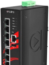 Antaira Technologies LMP-0800G-24-T - 8-Port Industrial PoE+ Light Layer 3 (LMP-0800G-24-T)