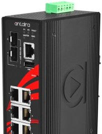 Antaira Technologies LMP-1002G-SFP-24-T - 10-Port IndustriaL PoE+ Light Layer 3 (LMP-1002G-SFP-24-T)