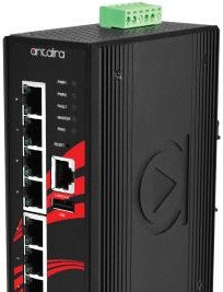 Antaira Technologies LMX-0800G - 8-Port Industrial Gigabit Light Layer 3 Managed (LMX-0800G)
