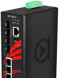 Antaira Technologies LMX-0804G-SFP - 8-Port Industrial Gigabit Light Layer 3 (LMX-0804G-SFP)