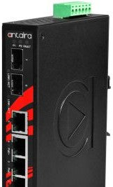 Antaira Technologies LNP-0702G-SFP-T - 7-Port Industrial Gigabit PoE+ Unmanaged (LNP-0702G-SFP-T)