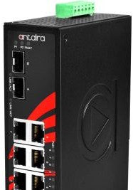 Antaira Technologies LNP-1002G-SFP-24-T - 10-Port Industrial PoE+ Unmanaged (LNP-1002G-SFP-24-T)