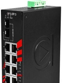 Antaira Technologies LNP-1202G-SFP - 12-Port Industrial PoE+ Gigabit Unmanaged (LNP-1202G-SFP)