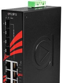 Antaira Technologies LNP-1204G-SFP - 12-Port Industrial PoE+ Gigabit Unmanaged (LNP-1204G-SFP)